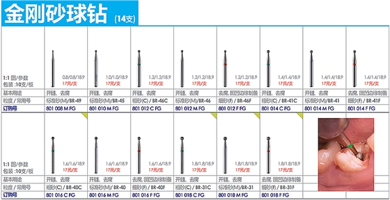 德国奥一修复车针金刚砂球钻